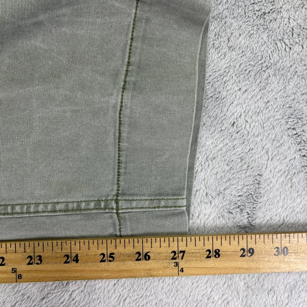 Old Navy Pants Women 14 Green Utility Carpenter High Waisted Cinch Back Canvas - Picture 14 of 16